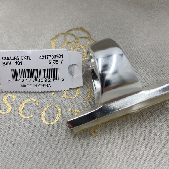 Kendra Scott Collins Abalone Cocktail Ring Size 7 - Picture 7 of 9